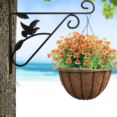 NOV FIRE Artificial Flowers Outdoor Decor Orange Red