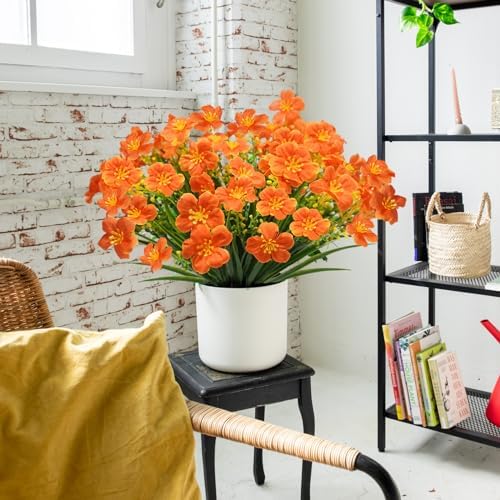 Krissing 8 Pcs Fall Artificial Flowers for Outdoors 1