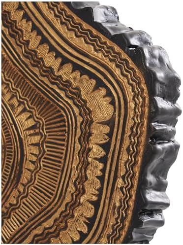 Deco 79 Brown Resin Tribal Sculpture with Black Stand