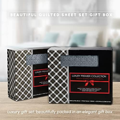 Elegant Comfort Luxurious 4-Piece Quilted Bed Sheet Set