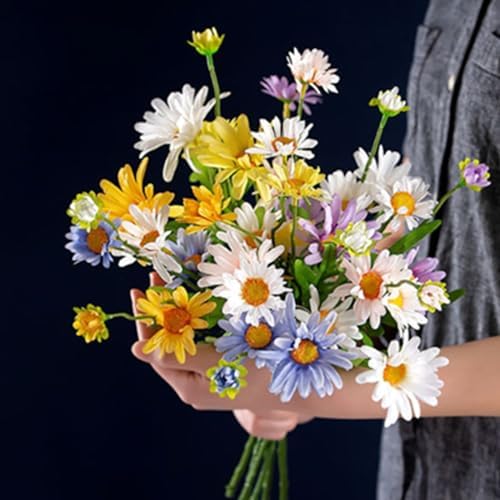 Artificial Daisy Flowers 8 Bundles Purple