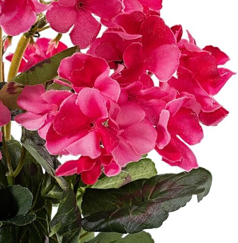 Vickerman Artificial 20 Pink Geranium Bush 4-Pack