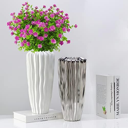 HDZWBNFY Artificial Flowers 12 Bunches UV Resistant 1