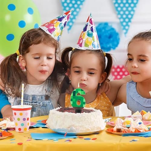 MUNIMJI Number 6 Dynamite Block Birthday Candle