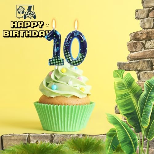 OGnomiFX STG 10th Birthday Candle for Boys 1