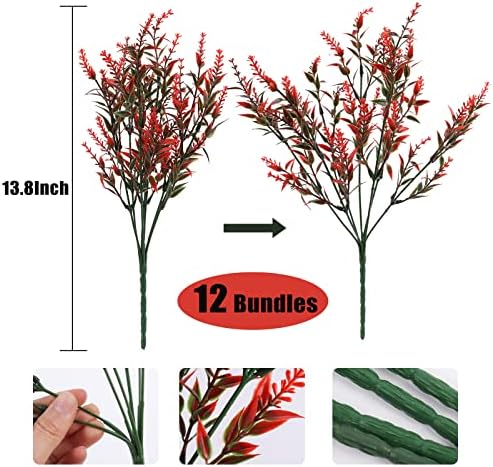 UV Resistant Artificial Lavender Plants 12 Bundles