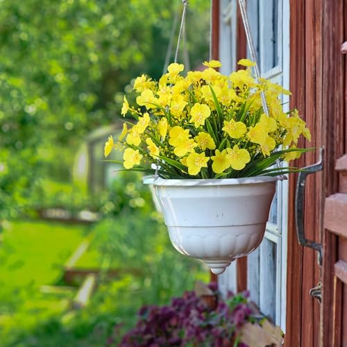 Yellow Artificial Flowers UV Resistant Outdoor Decor