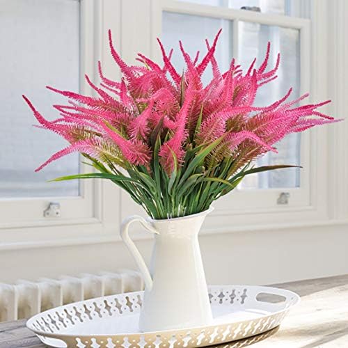 BOUGUI Artificial Fake Flowers 6 Bundles UV Resistant Decor