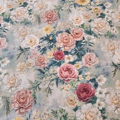 Huborise 100 Cotton Blue Floral Pillow Cases Set of 2 1929