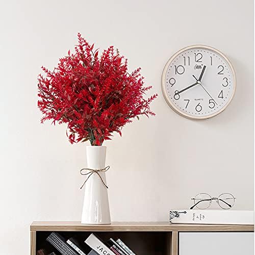NOV FIRE Outdoor Artificial Lavender Flowers 20 Bundles Red
