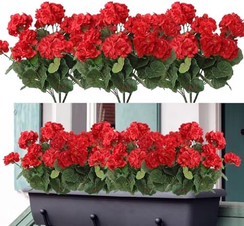 Dremisland 3 Pack Artificial Geranium Flowers
