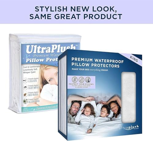 UltraBlock Ultra Plush Pillow Protector Set of 2 - King Size