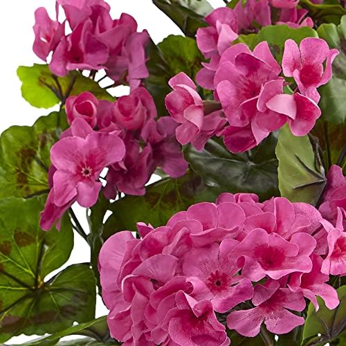 Nearly Natural Geranium Artificial Bush Set of 3