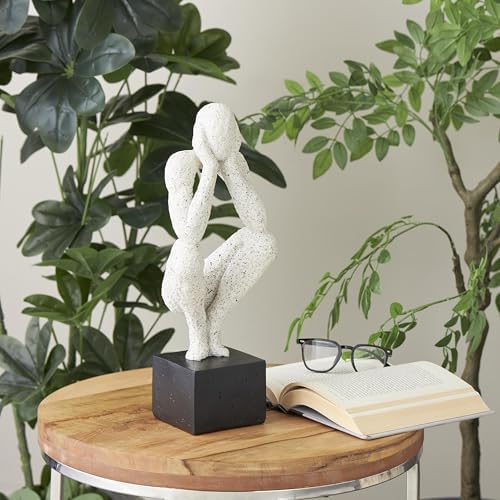 Deco 79 Polystone Crouching Person Statue