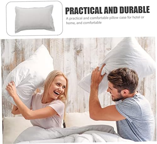 HEALLILY Grey 2Pcs Pillowcases for Hotel or Home