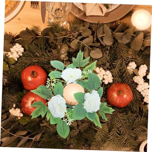 Alipis Pink Artificial Flower Garland Candle Holder