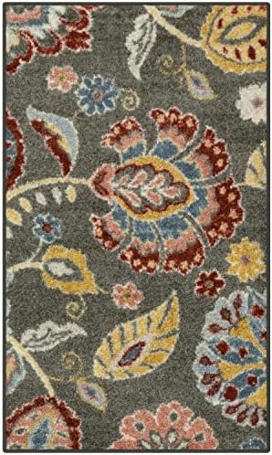 Maples Rugs Gardena Floral Area Rug Gray 18 x 210