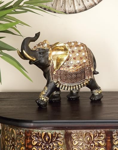Deco 79 Polystone Elephant Decor Home Statue