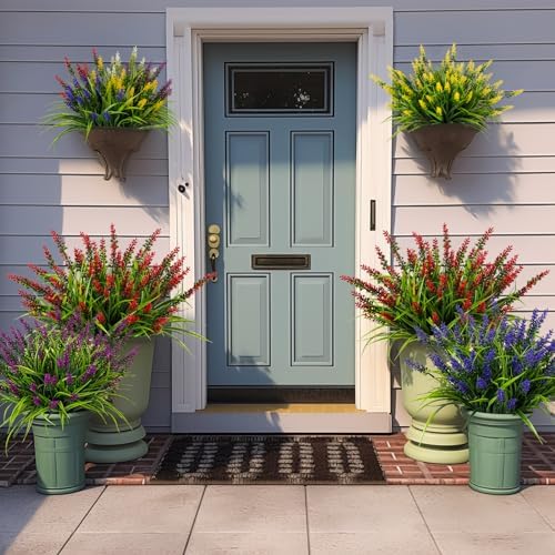 Nigirior Artificial Flowers for Outdoor 24 Bundles UV Resistant