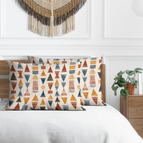 Boho Aztec Pillow Protectors Set of 2 with Zipper
