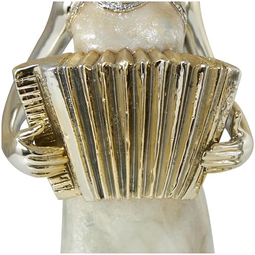 Deco 79 Gold Resin Musician Statues Set of 2