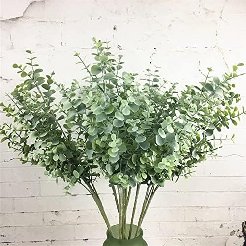 HYN 6 Pcs Plastic Eucalyptus Stems for Decor