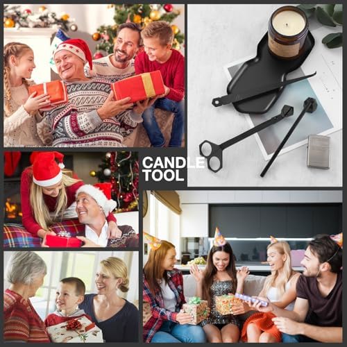 3-in-1 Candle Accessory Set with Wick Trimmer Snuffer and Spoon