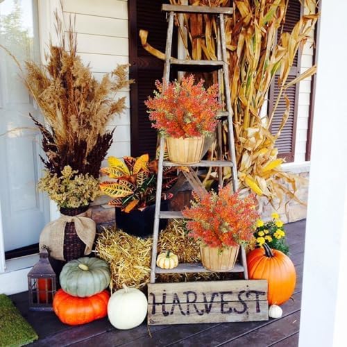 HUAESIN Artificial Autumn Flowers 4 Bundles Fall Decor 1