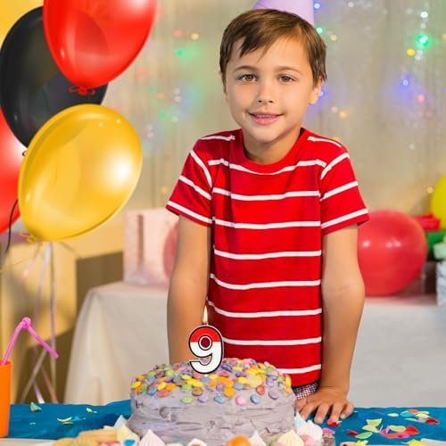 Cartoon Birthday Cake Candle Number 9 for Animated Decor