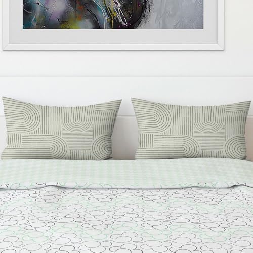 Abstract Pillow Protectors with Zipper - Set of 2