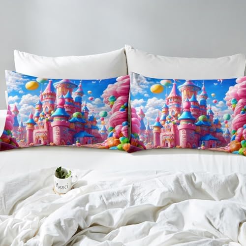 Castle Fairy Candy Castle Fitted Sheet Twin Size