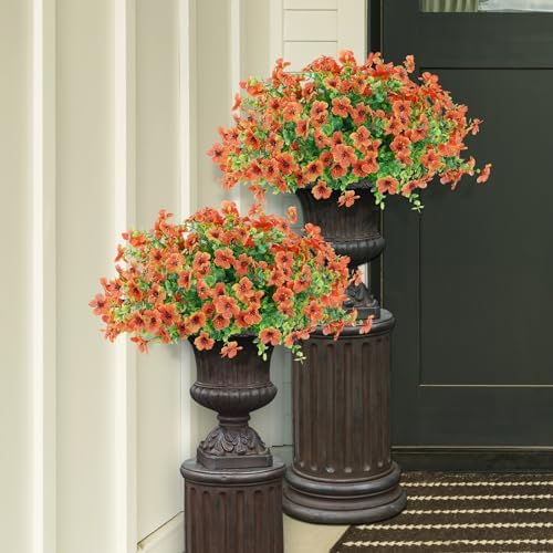 10 Bundle Artificial Faux Flowers for Outdoor Decor