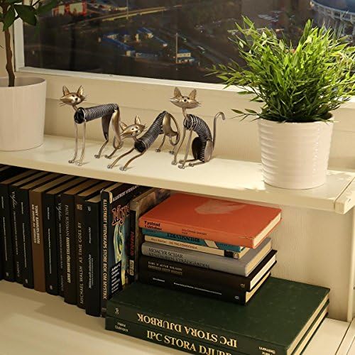 Tooarts Iron Cat Sculpture Home Decor Art