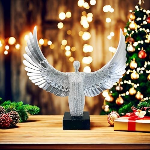 Winged Angel Statue 11 Inch Uplifting Home Decor