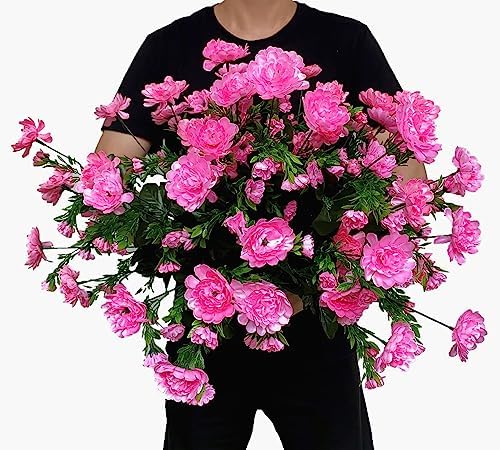 Pack of 4 Artificial Gerbera Daisy Bushes Pink