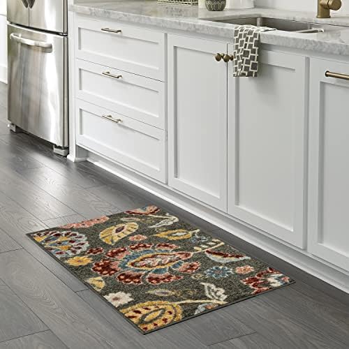 Maples Rugs Gardena Floral Area Rug Gray 18 x 210