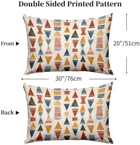 Boho Aztec Pillow Protectors Set of 2 with Zipper