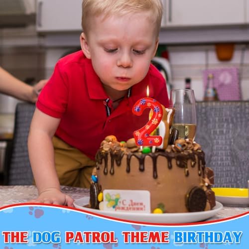 Conelist Number 2 Dog Paw Birthday Candles