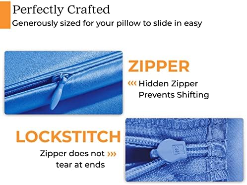 Sleep Mantra Mulberry Silk Pillowcase Queen Size Blue