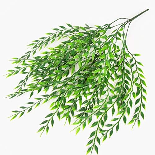PASYOU Artificial Willow Plants 8-Pack UV Resistant