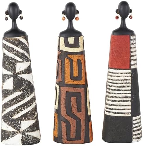 Deco 79 Resin African Woman Statue Set of 3