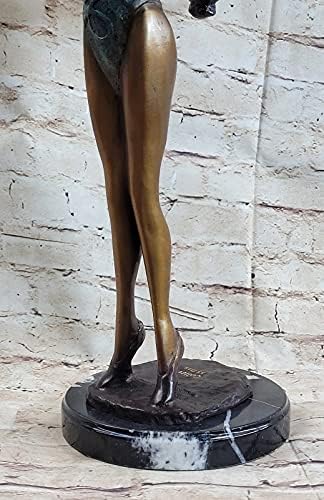 Limited Edition Floor Kid Gymnast Bronze Sculpture on Marble Base
