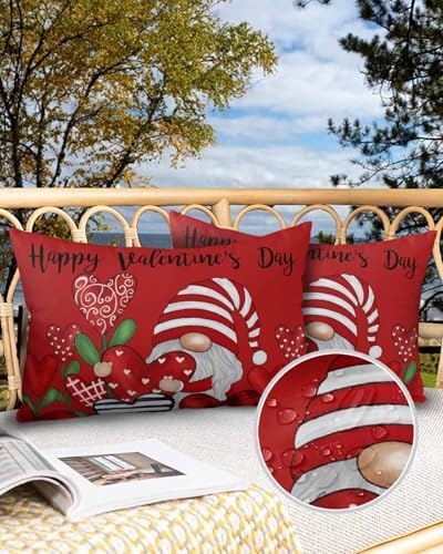 Waterproof Pillow Protector 2 Pack with Red Love Flowers Design