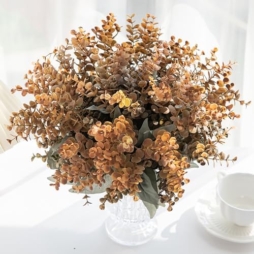 3PCS Artificial Eucalyptus Plants with Vase for Home Decor