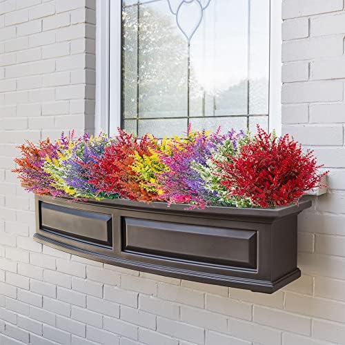 HDZWBNFY Artificial Flowers 12 Bunches UV Resistant White