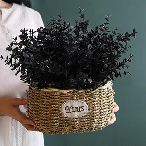 RECUTMS 12 Pcs Black Artificial Flowers Decor