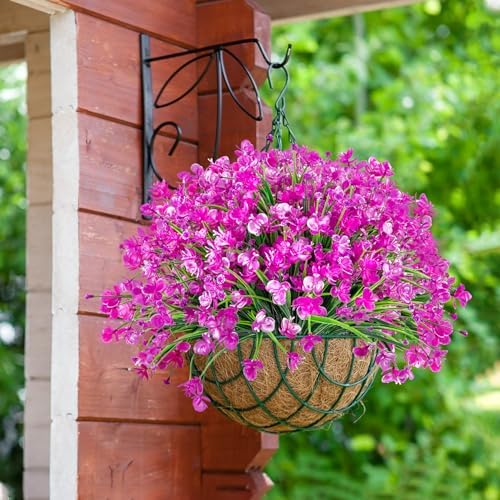 Ouddy Decor 24 Bundle Artificial Flowers Fuchsia