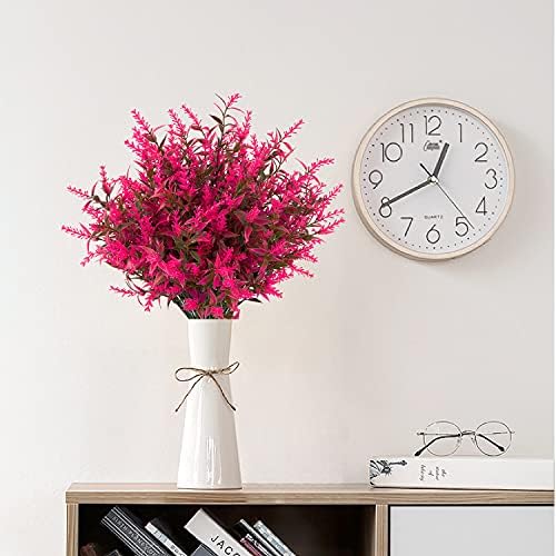 NOV FIRE Outdoor Artificial Lavender Flowers Pink 20 Bundles