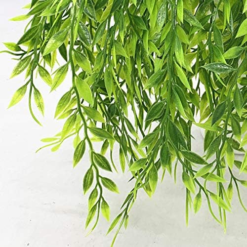 PASYOU Artificial Willow Plants 8-Pack UV Resistant