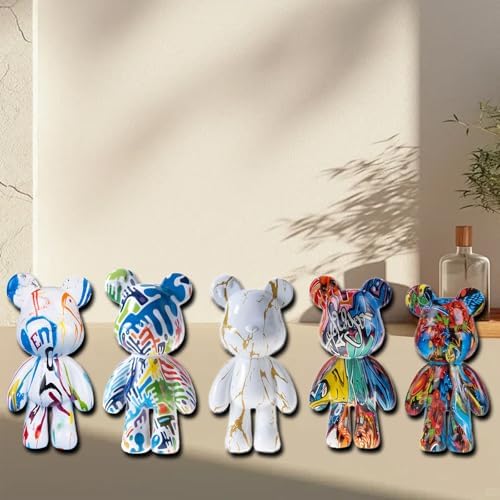 Zige Lily Bear Statue Resin Graffiti Sculpture 1